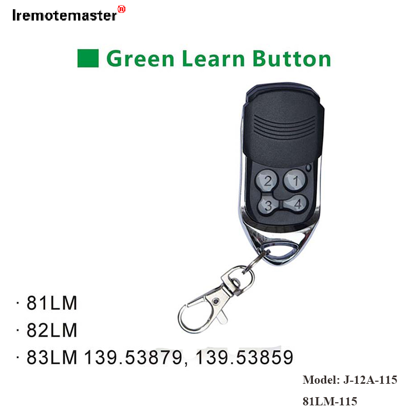 81LM 82LM 83LM Green Learn կոճակ ավտոտնակի դռների հեռակառավարման բացիչի համար 390 ՄՀց